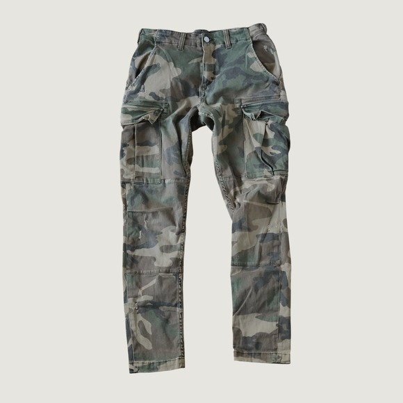 AMIRI Other - Amiri Cargo Pants Mens Camo Distressed Slim Fit Streetwear Size 27 Luxury
